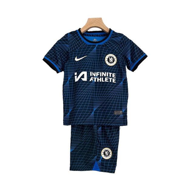 Conjunto Infantil Chelsea II (Away) 23/24 - Preto - Manto Elegante