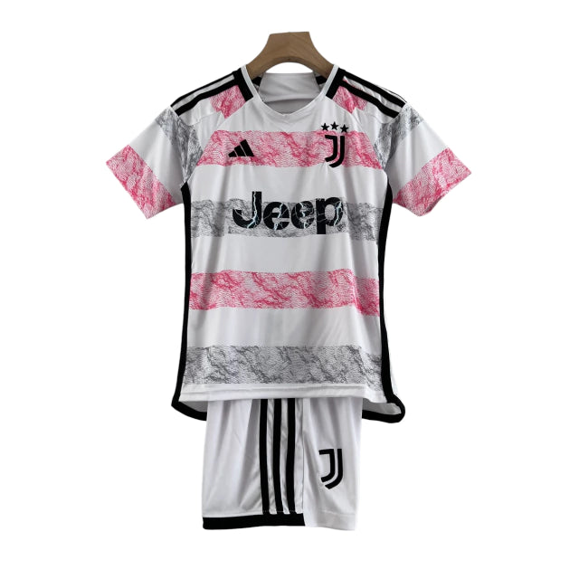 Conjunto Infantil Juventus II (Away) 23/24 - Branco - Manto Elegante