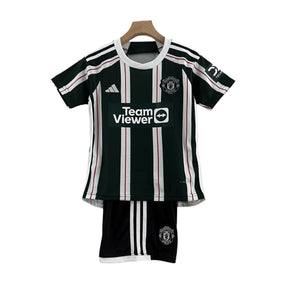 Conjunto Infantil Manchester United II (Away) 23/24 - Verde - Manto Elegante