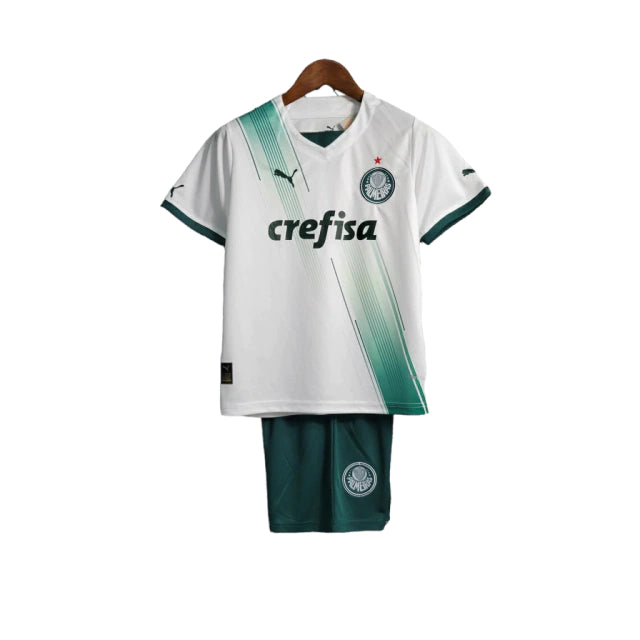 Conjunto Infantil Palmeiras II 23/24 - Branco - Manto Elegante