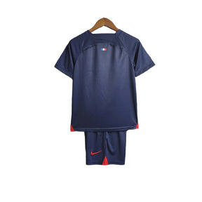 Conjunto Infantil PSG I (Home) 23/24 - Azul - Manto Elegante