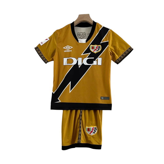 Conjunto Infantil Rayo Vallecano III (Third) 23/24 - Dourado - Manto Elegante