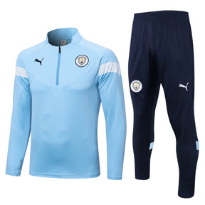 Conjunto Manchester City 23/24 - Masculino - Azul - Manto Elegante