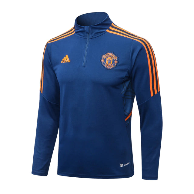 Conjunto Manchester United 23/24 - Masculino - Azul - Manto Elegante