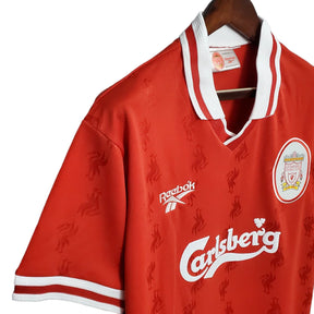 Camisa Retrô Liverpool I (Home) 1996 - Torcedor Masculina - Vermelho - Manto Elegante