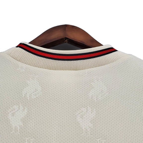 Camisa Retrô Liverpool II (Away) 1996 - Torcedor Masculina - Bege - Manto Elegante