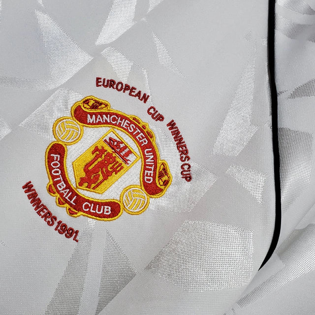 Camisa Retrô Manchester United III (Third) 1998 - Torcedor Masculina - Branco