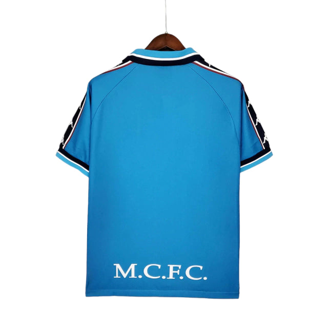 Camisa Retrô Manchester City I (Home) 1997 - Torcedor Masculina - Azul - Manto Elegante