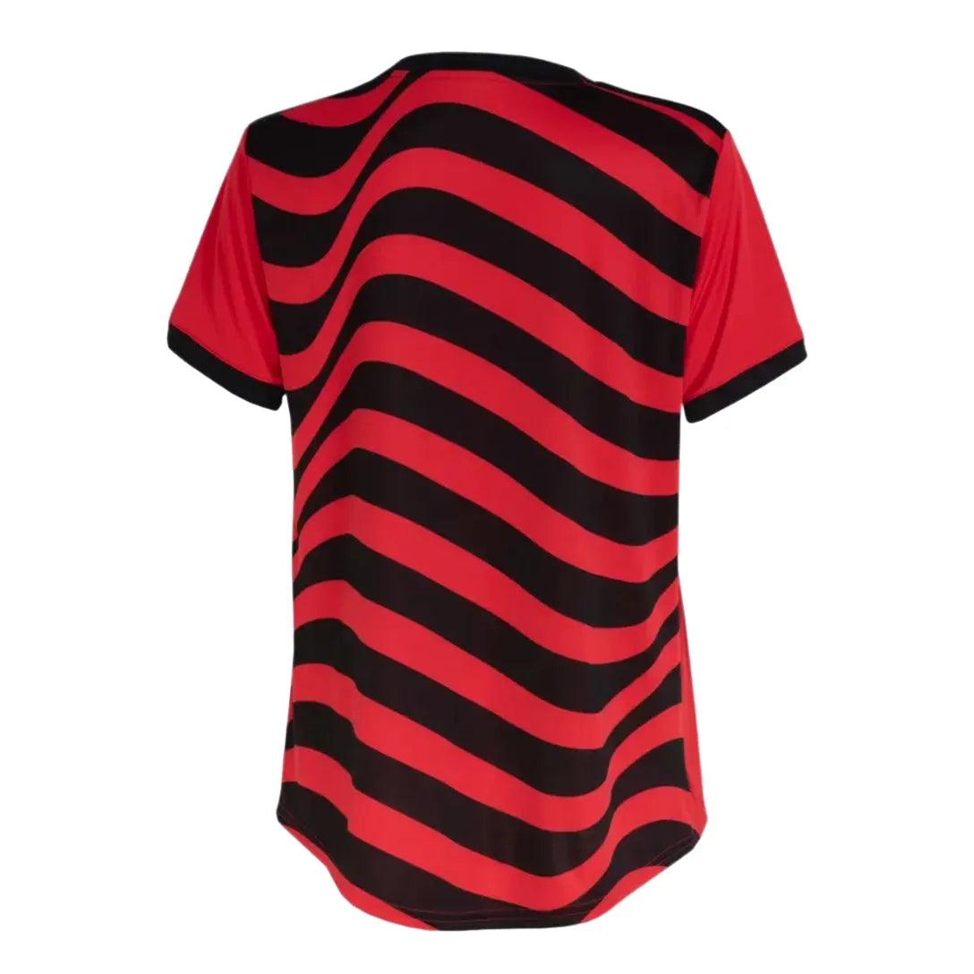 Camisa Flamengo III 22/23 - Torcedor Feminina - Vermelho e Preto - Manto Elegante