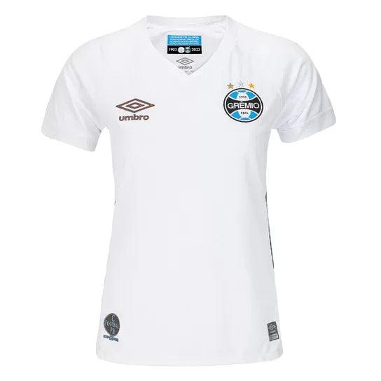 Camisa Grêmio II 23/24 - Torcedor Feminina - Branco - Manto Elegante