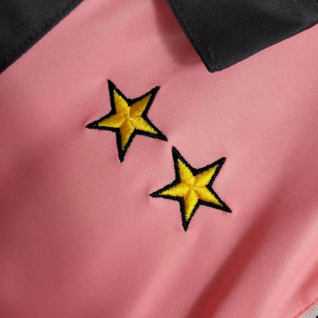 Camisa Manga Longa Retrô Juventus II (Away) 97/98 - Torcedor Masculina - Rosa