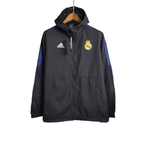 Jaqueta Corta-Vento Real Madrid 23/24 - Masculina - Preto - Manto Elegante