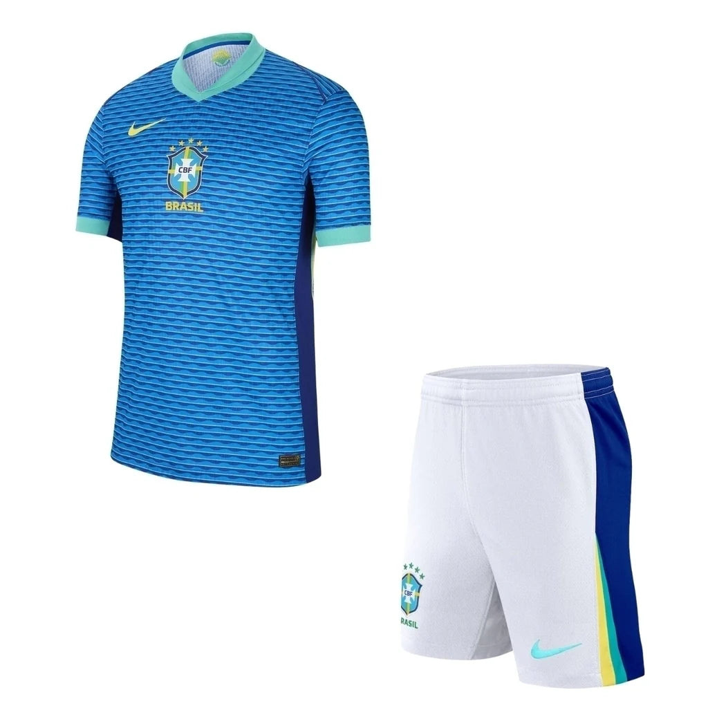 Conjunto Infantil Seleção do Brasil II (Away) 24/25 - Azul