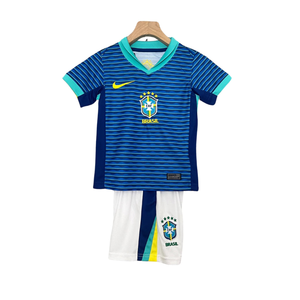 Conjunto Infantil Seleção do Brasil II (Away) 24/25 - Azul