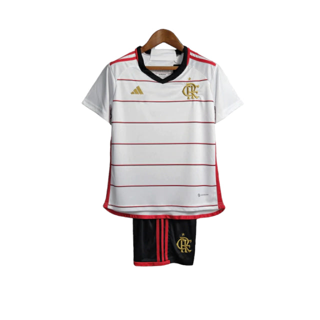 Conjunto Infantil Flamengo II 23/24 - Branco - Manto Elegante