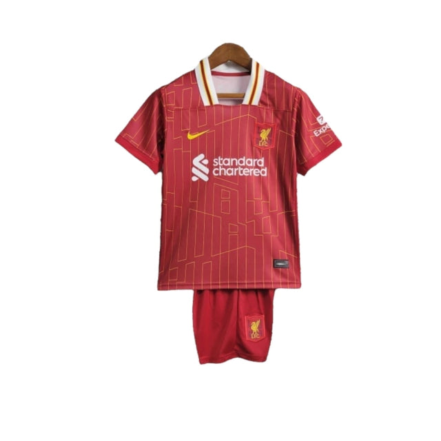 Conjunto Infantil Liverpool I (Home) 24/25 - Vermelho