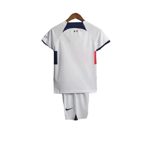 Conjunto Infantil PSG II (Away) 23/24 - Branco - Manto Elegante