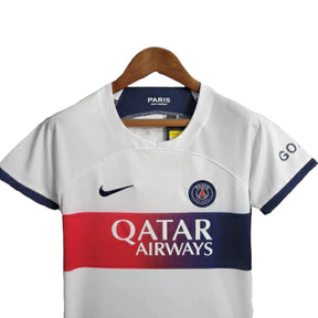 Conjunto Infantil PSG II (Away) 23/24 - Branco - Manto Elegante