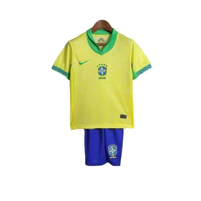 Conjunto Infantil Seleção do Brasil I (Home) 24/25 - Amarelo