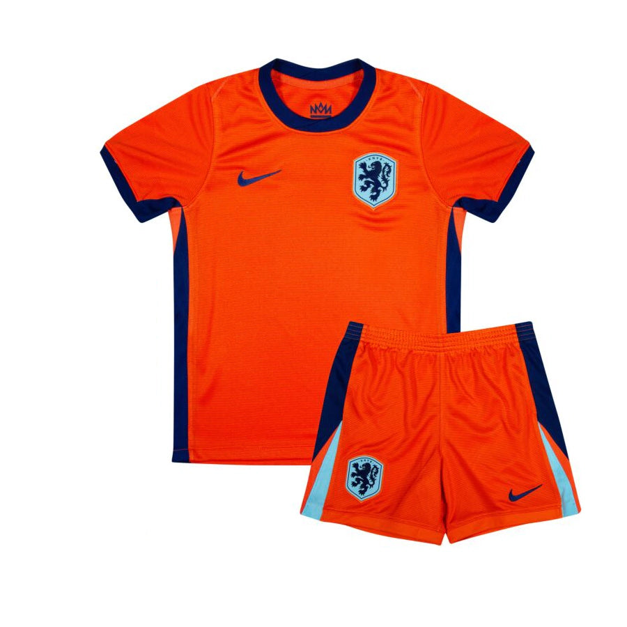 Conjunto Infantil Seleção da Holanda I (Home) 24/25 - Laranja