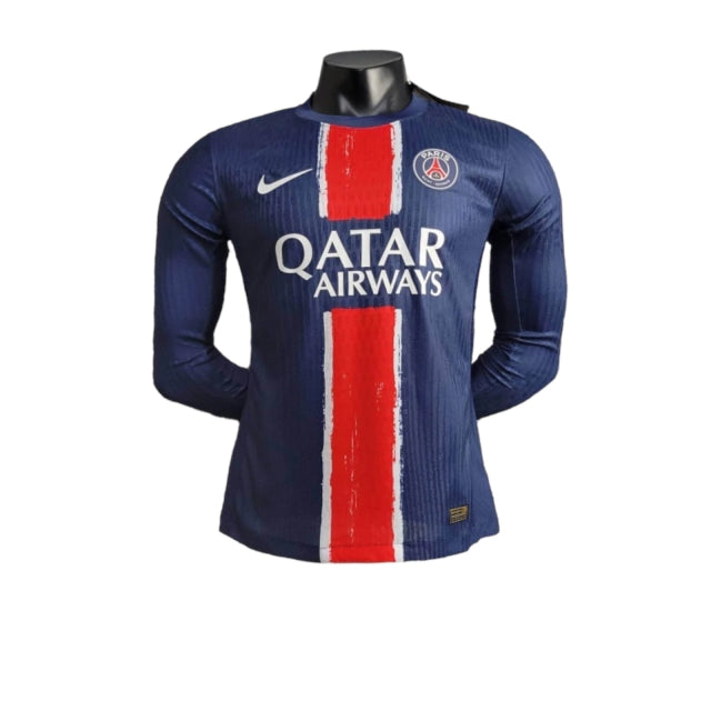 Camisa Manga Longa PSG I (Home) 24/25 - Jogador Masculina - Azul - Manto Elegante