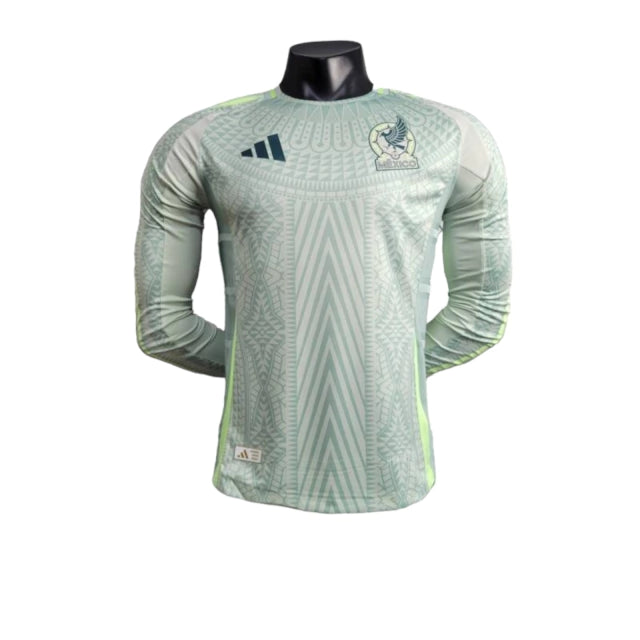 Camisa Manga Longa Seleção do México II (Away) 24/25 - Jogador Masculina - Verde - Manto Elegante