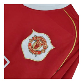 Camisa Manga Longa Retrô Manchester United I (Home) 06/07 - Torcedor Masculina - Vermelho - Manto Elegante