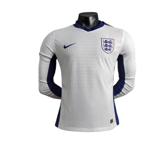 Camisa Manga Longa Seleção da Inglaterra I (Home) 24/25 - Jogador Masculina - Branco - Manto Elegante