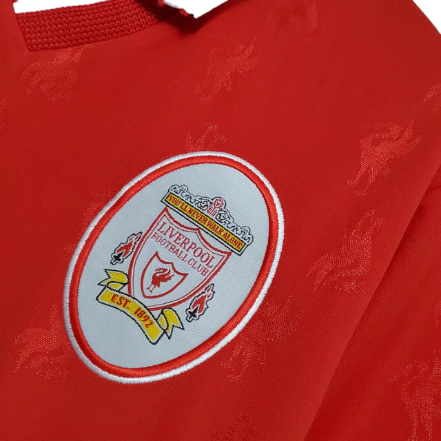 Camisa Retrô Liverpool I (Home) 1996 - Torcedor Masculina - Vermelho - Manto Elegante