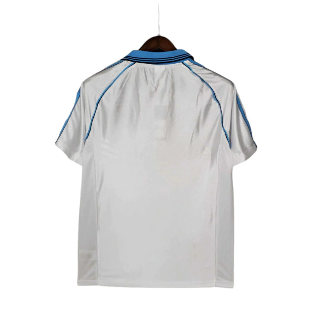 Camisa Retrô Marseille I (Home) 1998 - Torcedor Masculina - Branco - Manto Elegante