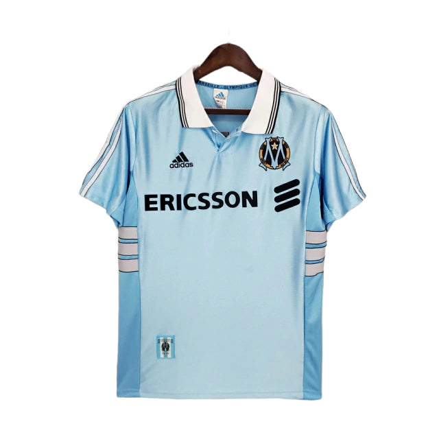 Camisa Retrô Marseille II (Away) 1998 - Torcedor Masculina - Azul