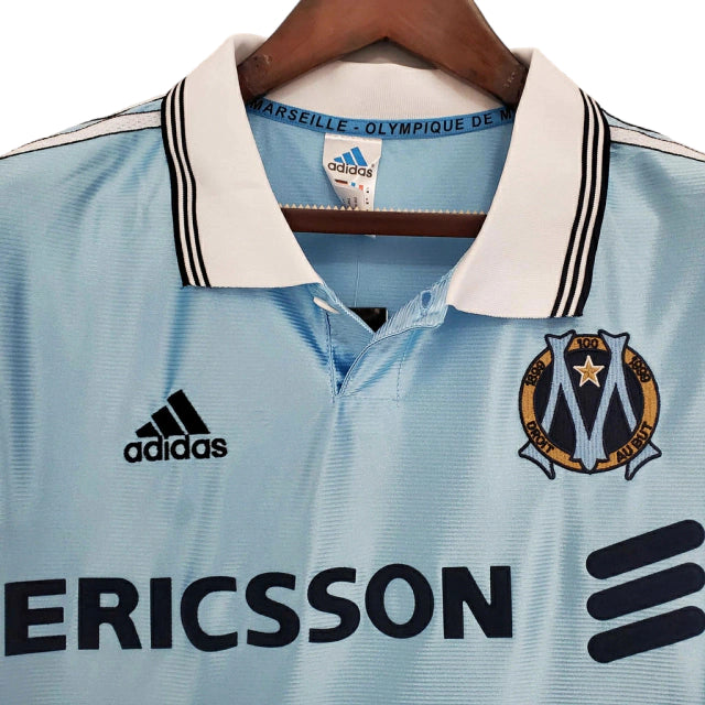 Camisa Retrô Marseille II (Away) 1998 - Torcedor Masculina - Azul