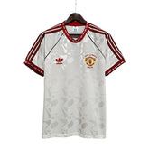 Camisa Retrô Manchester United III (Third) 1998 - Torcedor Masculina - Branco