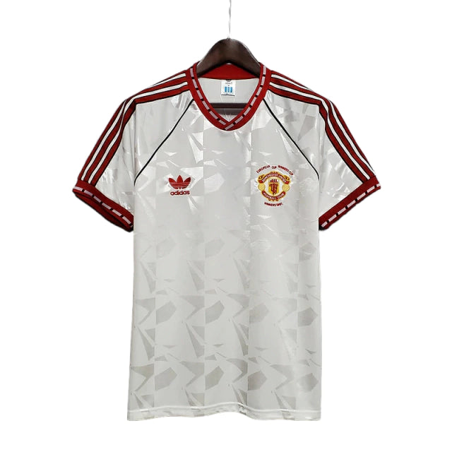 Camisa Retrô Manchester United III (Third) 1998 - Torcedor Masculina - Branco