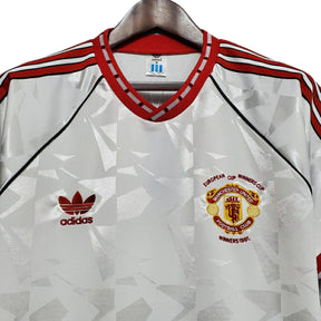 Camisa Retrô Manchester United III (Third) 1998 - Torcedor Masculina - Branco