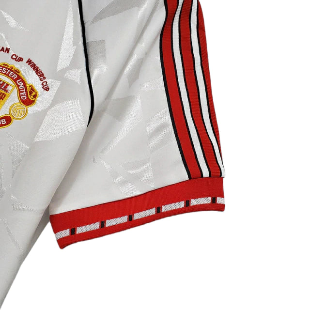 Camisa Retrô Manchester United III (Third) 1998 - Torcedor Masculina - Branco