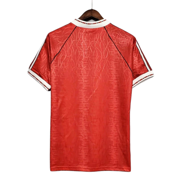 Camisa Retrô Manchester United I (Home) 1990 - Torcedor Masculina - Vermelho - Manto Elegante