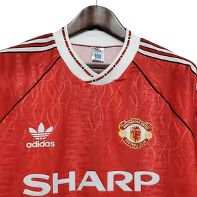 Camisa Retrô Manchester United I (Home) 1990 - Torcedor Masculina - Vermelho - Manto Elegante