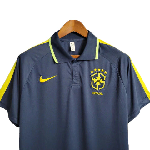 Camisa do Brasil 23/24 - Torcedor Masculina - Polo / Azul Marinho - Manto Elegante