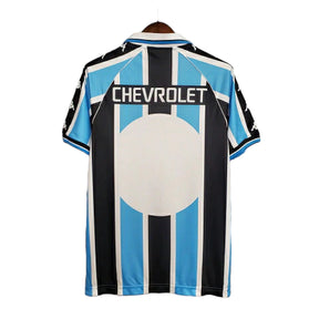 Camisa Retrô Grêmio I 2000 - Torcedor Masculina - Azul e Preto - Manto Elegante