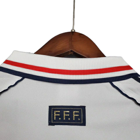 Camisa Retrô França II (Away) 1998 - Torcedor Masculina - Branco