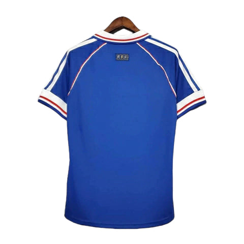 Camisa Retrô França I (Home) 1998 - Torcedor Masculina - Azul