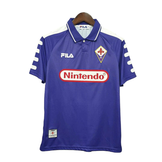 Camisa Retrô Fiorentina I (Home) 1998 - Torcedor Masculina - Roxo