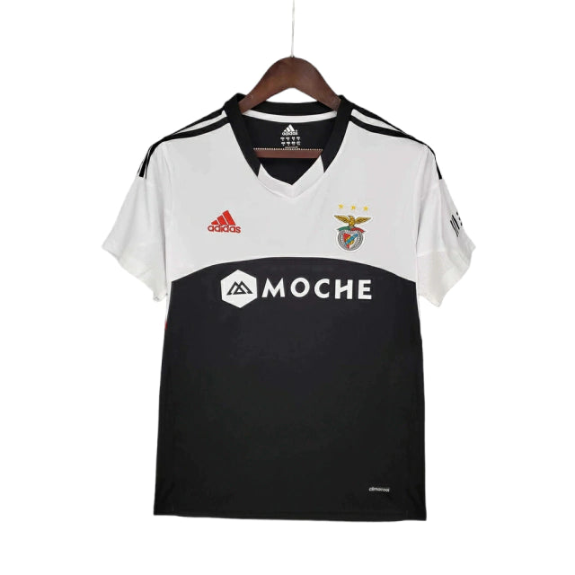 Camisa Retrô Benfica I (Home) 2013 - Torcedor Masculina - Branco e Preto