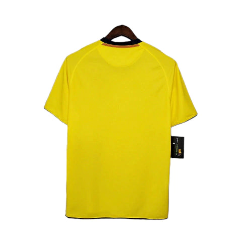 Camisa Retrô Barcelona II (Away) 2008 - Torcedor Masculina - Amarelo - Manto Elegante