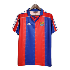 Camisa Retrô Barcelona I (Home) 1992 - Torcedor Masculina - Vermelho e Azul - Manto Elegante