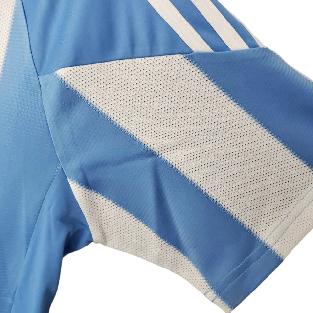 Camisa Retrô Seleção Argentina I (Home) 2010 - Torcedor Masculina - Branco e Azul - Manto Elegante