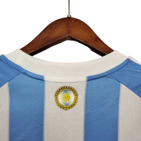 Camisa Retrô Seleção Argentina I (Home) 2010 - Torcedor Masculina - Branco e Azul - Manto Elegante