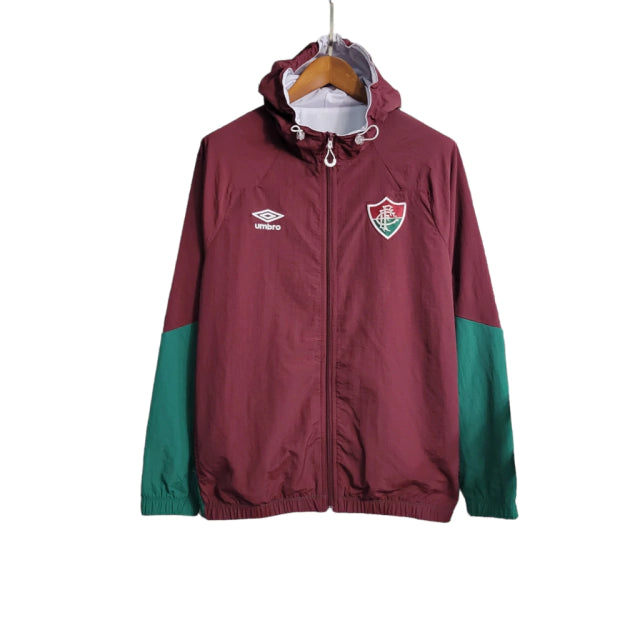 Jaqueta Corta-Vento Fluminense 23/24 - Masculina - Vermelho e Verde - Manto Elegante