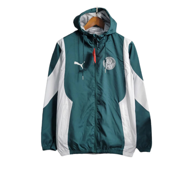 Jaqueta Corta-Vento Palmeiras 23/24 - Masculina - Verde e Branco - Manto Elegante